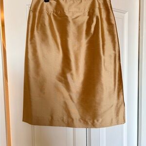 Talbots Gold Silk Skirt